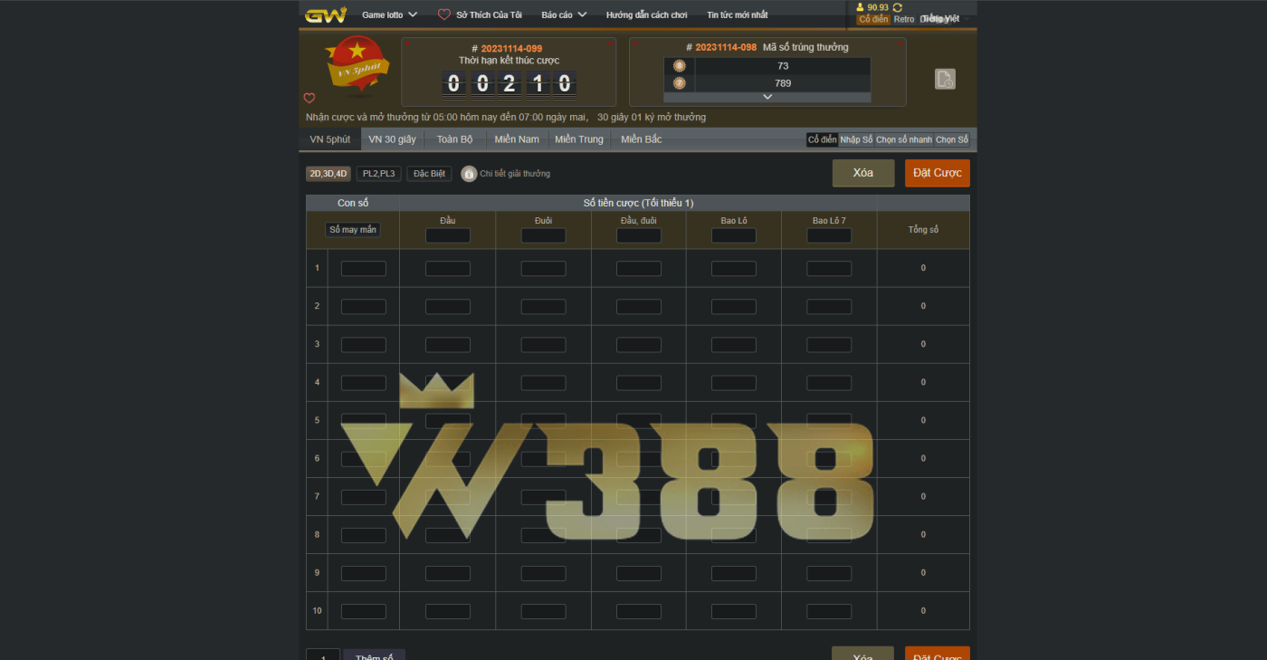 Hướng dẫn chơi xổ số nhanh tại nhà cái W388 chi tiết